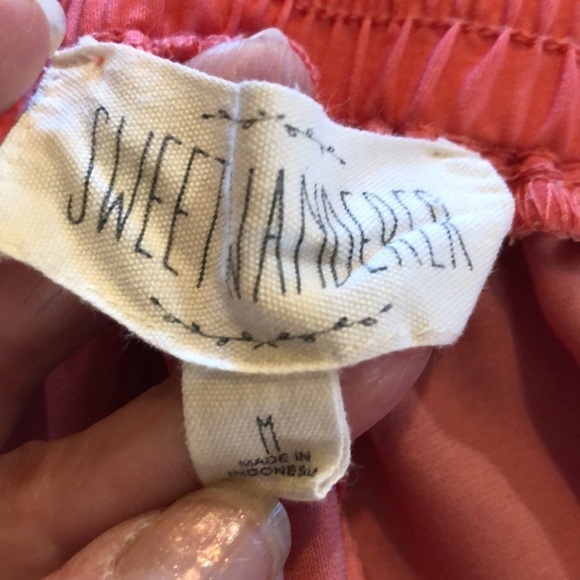 Sweet Wanderer Silky Feel Moroccan Print Tie Front Elastic Waistband Shorts S/M - Picture 7 of 10